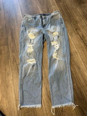Hollister Light Blue Distressed Relaxed Jeans